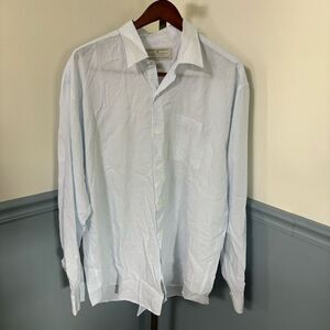 Madeline Finn Sporting Whites Long Sleeve Seersucker Striped Button Down Shirt X